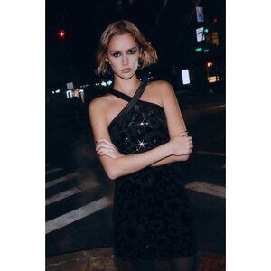 ZARA COMBINATION SEQUIN MINI DRESS